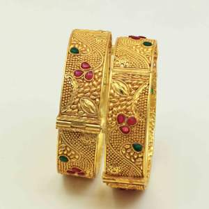 Venta al por mayor brazalete de Latón chapado en oro con tinte Kada, brazaletes de moda, tradicional Kada brazalete de oro, joyería llena de oro con tinte Oro Joyeria. - Product Image 1