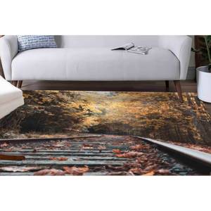 Tapis imprimé paysage d'automne : Doux, antidérapant, style ferme, pour bureau, avec poils doux - Product Image 2