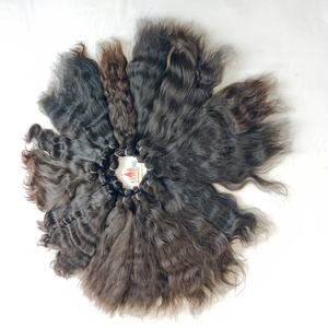 Machine à Faisceau Naturel Indien Pas Cher Double Trame Cuticule Alignée Cheveux de Couleur Naturelle Non Transformée Femmes Noires Cheveux Humains Pas Cher - Product Image 1