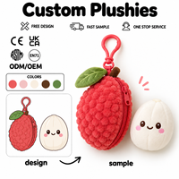 Porte-clés en peluche personnalisé avec pochette zippée OEM ODM et jouet en peluche amovible – Fabricant