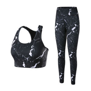 Último diseño sublimado de calidad superior de impresión de las mujeres gimnasio desgaste conjunto de yoga pantalones de yoga y sujetador de yoga - Product Image 4