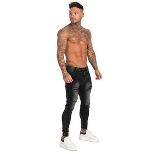 กางเกงยีนส์ผู้ชายทรงสลิมฟิต สไตล์ลำลอง ลุคเท่ๆ แบบดิสเทรส ล้างสีแบบแอซิดวอช มีกระเป๋าหน้า-หลัง รับสกรีนโลโก้ ราคาขายส่ง - Product Image 5