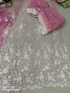 Fil à broder traditionnel de haute qualité tissu de filet de travail Tulle matériel de dentelle pour les robes de mariée des femmes - Product Image 4