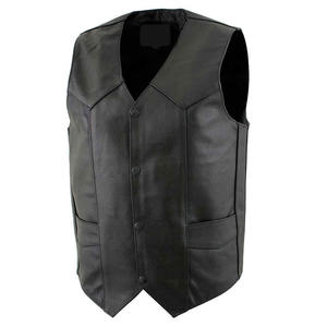 Chaleco de cuero ajustable de fábrica directa Diseño reversible único Decoración de logotipo Ropa exterior de todos los colores del fabricante superior - Product Image 1