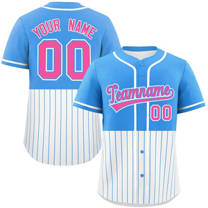 100% poliéster elegante nuevo diseño proveedor de camisetas de béisbol 2025 OEM botón abajo jóvenes Unisex camiseta de béisbol para jóvenes - Product Image 3