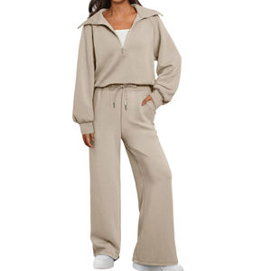 Conjunto Deportivo de 3 Piezas para Mujer con Logotipo Personalizado, Leggings, Chaqueta de Yoga, Pantalones Acampanados, Cintura Alta, 2026 - Product Image 5