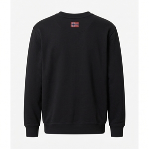 เสื้อสเวตเชิ้ตผู้ชายสีดำ ผ้าฝ้าย คอกลม ทรงปกติ ปักลายธงชาตินอร์เวย์ที่คอหลัง สวมใส่สบายๆ สำหรับฤดูใบไม้ร่วง - Product Image 1