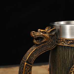 Tasse en corne de qualité supérieure faite à la main, verres écologiques naturels rustiques, tasse durable, parfaite pour le café, le thé, le whisky, le bureau, la cuisine - Product Image 3