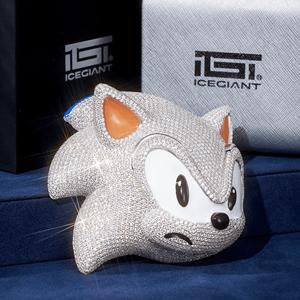 Plaque de nom personnalisée avec pendentif en CZ glacé - Product Image 3