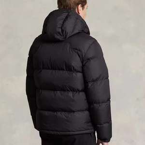 Blousons matelassés noirs sur mesure de haute qualité pour hommes, avec manches amovibles et capuche - Product Image 3