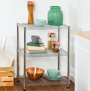 Hot sell steel <b>storage</b> shelving <b>rack</b> chrome bulk quantity for home hotels and restaurant <b>kitchen</b> living room made in india 2023 - Product Image 6