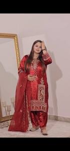 Designer Velvet Top & Dhoti-Patiyala & dupatta - Product Image 5