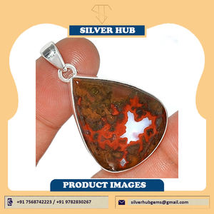 Colgante de piedras preciosas de Marruecos de Plata de Ley 925, joyería hecha a mano, Colgante de Piedra curativa Natural semipreciosa para mujer - Product Image 4