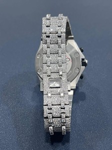 Montre personnalisée Hiphop en or, montre-bracelet de luxe pour homme, sertie de diamants VVS Moissanite, montres mécaniques pour femme, montre Moissanite - Product Image 4