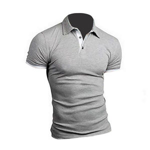 Camiseta Polo de Manga Corta de Alta Calidad para Hombre, Estilo Urbano, Algodón Transpirable, Color Azul Informal - Product Image 6