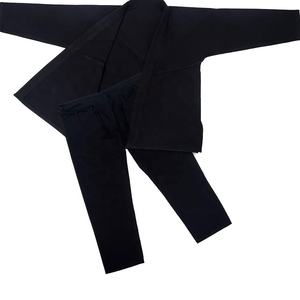 Kimono de BJJ noir unisexe pour bébés et tout-petits, vêtements d'entraînement d'arts martiaux pour le judo, fabriqué au Pakistan, 100% coton, tissage perlé - Product Image 2