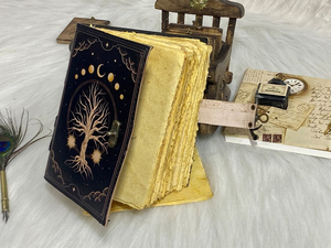Tùy chỉnh handmade bông giấy A5 Kích thước UV in da Tạp Chí cây của cuộc sống đầy đủ Hạt Da ràng buộc <span class=keywords><strong>Sketchbook</strong></span> nhà máy giá - Product Image 4