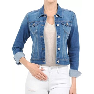 Nueva llegada de moda personalizada abrigo de lana chaqueta de mezclilla ropa de calle chaqueta de mezclilla de algodón lavado abotonada de gran tamaño - Product Image 5