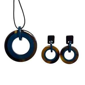 DTJ Women's Cow/Buffalo Horn Charm Pendant with Lacquer Plating Oval Shape Trendy Style for <b>Anniversary</b> Occasions - Product Image 2