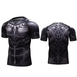 Hot Selling <b>Men's</b> Long Sleeve <b>Rash</b> <b>Guards</b> Custom Compression Gym Wear with Rush <b>Guard</b> for Martial Arts - Product Image 3