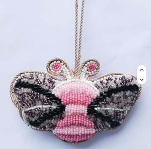 Classic Holiday <b>Tree</b> Decor Hanging Glass Beaded Ornaments Handmade Black Heart Crystal Beaded <b>Christmas</b> Hanging Ornaments - Product Image 5