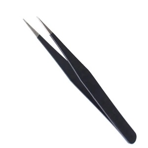 Pinzas Profesionales para Pestañas de Acero Inoxidable, Diseño Personalizable OEM, Pinza Blanca Impresa, Punta Recta, Precisión, Antimagnética - Product Image 1