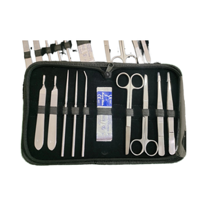 Kit de práctica de sutura y disección para estudiantes de acero inoxidable de 14 piezas-Instrumentos quirúrgicos para estudiantes de medicina y principiantes - Product Image 1