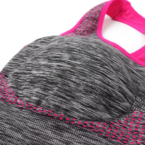 Sujetador Deportivo de Yoga sin Costuras y Transpirable de Secado Rápido, con Soporte Alto, sin Tirantes, Cuello Cuadrado, Malla, Estilo Cuba, Premium - Product Image 3