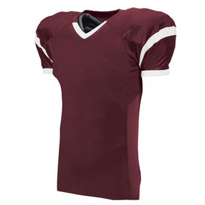 Uniforme fait sur commande de football américain de douille courte respirable légère avec la conception simple de couleur - Product Image 5