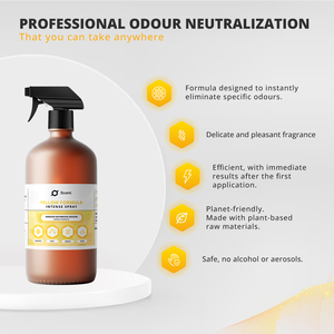 Neutralizador de Olores en Aerosol Intenso, Fórmula Amarilla: Para Drenajes, Alcantarillas, Olores de Orina y Heces - Botella de 1L - Terminado - Product Image 4