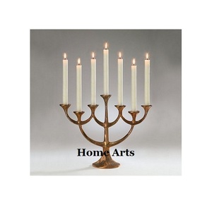 Candelabre en aluminium au design attrayant, 7 bras, décoration pour la maison, l'hôtel et les événements, centre de table, porte-bougie en vrac - Product Image 1