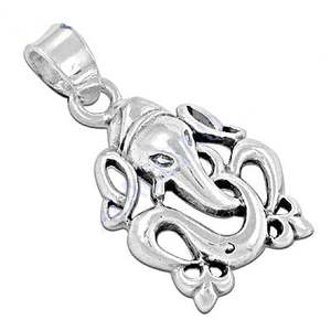 ART PALACE 925 Sterling Silver Ganesha Pendant Emerald Indian Religious Jewelry Gift Diamond Princess Cut Rose Charm Pendants - Product Image 1