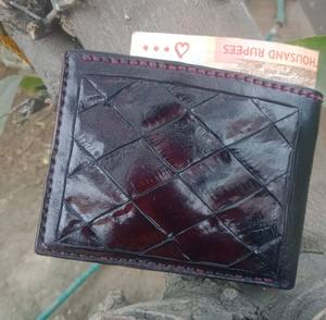 Portefeuille en cuir pour homme avec blocage RFID, bifold, vente en gros |   Article artisanal en cuir végétal véritable - Product Image 1