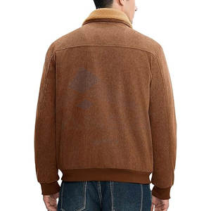 <b>Men</b> Winter Jacket Sherpa Lined <b>Corduroy</b> Fleece Jacket Thick Warm Turn-Down Collar Full Zip Casual Outdoor Coat for Cold Weather - Product Image 3