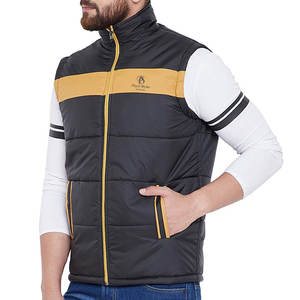 Chaleco acolchado informal transpirable impermeable de alta calidad OEM para hombre, ropa de abrigo de invierno de nailon/poliéster personalizable - Product Image 3