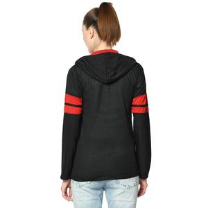 Pull-over à capuche personnalisé pour femmes Logo personnalisé à manches longues fermeture éclair complète tricoté polaire Vêtements femmes élégant à capuche tricot - Product Image 4
