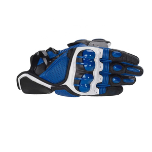 Guantes de Motociclismo Rojos y Negros, Guantes de Cuero para Motociclismo con Protección Completa para los Dedos, Transpirables, con Protección para los Nudillos, para Motocicleta y Ciclismo - Product Image 6