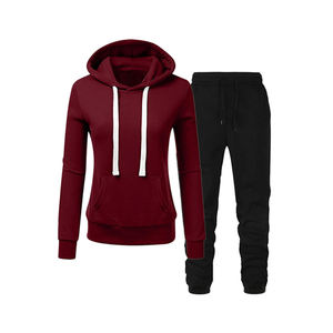 Ensemble de survêtement 2 pièces pour femme, décontracté, style jogging, avec capuche, personnalisable, style urbain, imprimé, écologique - Product Image 6