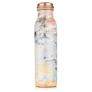 Botella de Cobre Minimalista Hecha a Mano en India, 99% Cobre, Duradera, para una Hidratación Saludable en Movimiento - Product Image 5