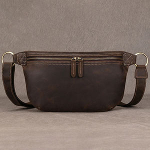 กระเป๋าคาดอกหนัง PU ไมโครไฟเบอร์สำหรับผู้ชาย, กระเป๋าคาดอกแบบแฮนด์ฟรีพร้อมโลโก้ออกแบบได้ตามต้องการคลาสสิก - Product Image 1