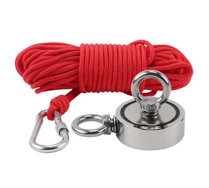 1300lbs Pulling Force Magnet Neodymium Fishing Magnets Pot Magnet with Eyebolt