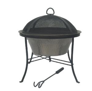 Outdoor <b>Fire</b> <b>Pit</b> <b>Large</b> Bonfire Wood Burning Backyard Firepit for Outside with Covering Grid - Product Image 2