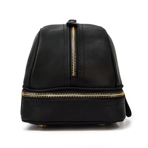 กระเป๋าหนังควายแบบเต็มเม็ดน้ำหนักเบาสำหรับจัดระเบียบเครื่องสำอางแบบพกพาพร้อมที่ปิดซิปโลโก้ได้ตามต้องการ - Product Image 3