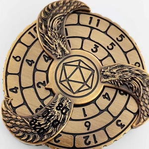 Nuevo juego de dados DND Spinner 7 en 1, dados de brújula DND de mazmorras y dragones giratorios de Metal giratorio, dados de juego de mesa de rol RPG geniales - Product Image 3