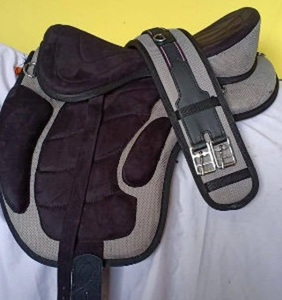 Handmade Treeless Freemax English Dressage Saddle Aluminium Stirrup 10" 19" Inch Custom Size <b>Free</b> Matching Girth ASHMIRA - Product Image 1