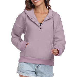 Sudadera con capucha de talla grande para mujer, cómoda sudadera de algodón 100% con logotipo frontal, estilo coreano para uso regular de invierno - Product Image 4
