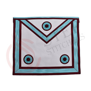 Nuevo Diseño: Delantal de Maestro Maestro de Ceremonias Premium Bordado a Mano con Flecos - Product Image 5
