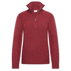 Suéter de Mujer de Alta Calidad para Otoño e Invierno, Cuello Redondo, Media Cremallera, Estructura de Cable de Lana Acrílica, Servicio OEM - Product Image 1