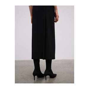 Jupe longue confortable en mélange de viscose avec plis devant et derrière - Product Image 2