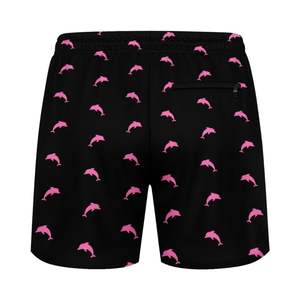 Pantalones cortos de baño de sublimación de alta calidad con estampado negro con bolsillos Pantalones cortos de surf de verano con estampado personalizado de secado rápido para hombres - Product Image 3